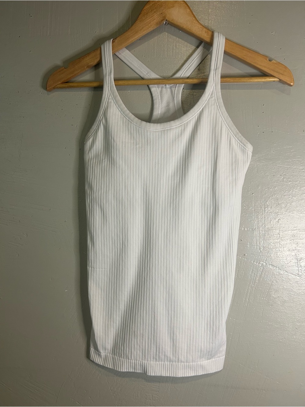 lululemon Ebb to Street athletica White Ribbed Racerback Tank